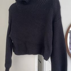 Black Crop Top Long Sleeve