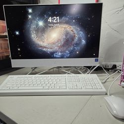 HP - 21.5" All-In-One - Intel Celeron - 4GB Memory - 128GB SSD - Snow white
