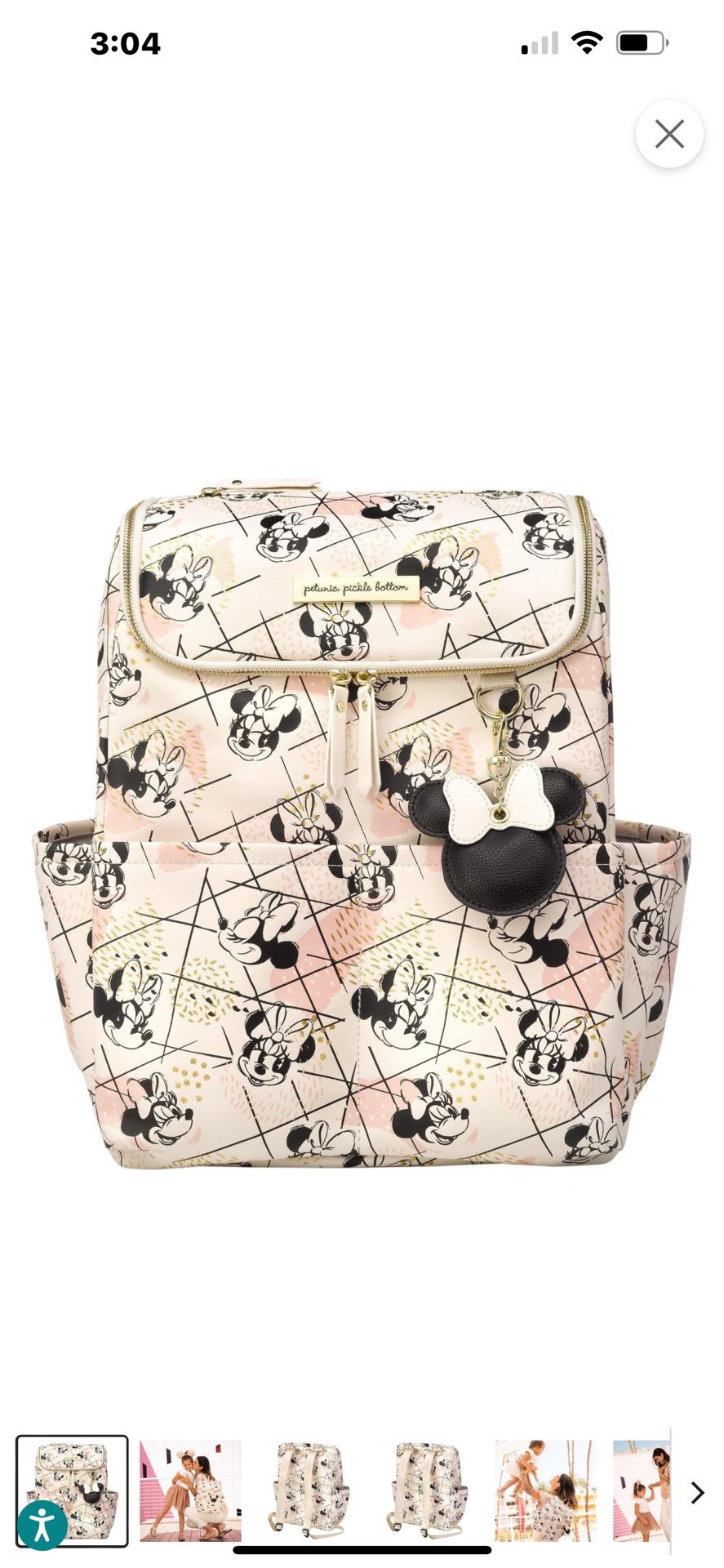 Petunia Pickle, Bottom, Large Minnie Mouse Diaper Bag