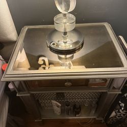 Mirrored Side Table / Night Stand
