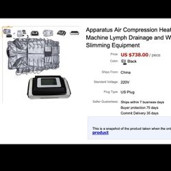 Pressotherapy / Lymphatic Drainage Air Compression Machine – Full Set