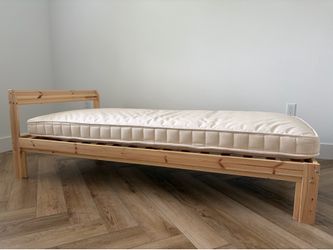 Naturepedic 2 in 1 waterproof organic kids mattress and IKEA bed - pick up by 07/12