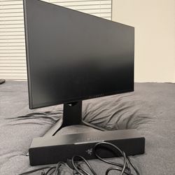 Alienware Monitor And Razer Leviathan V2 X