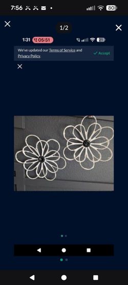 Flower Wall Decor Set of 2