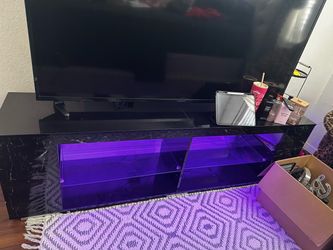 80 inch tv stand with led lights