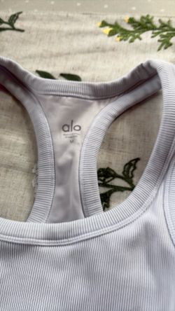 Alo Brand Racer Back Ribbed Tank Top