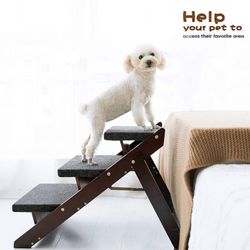 mewang pet dog cat stair step ramp bed car injury ladder foldable animal 110 lbs portable 