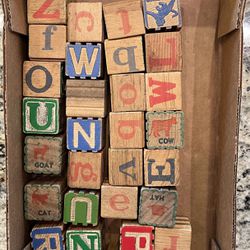 Circa 1950’s Child’s Assorted Wooden Blocks