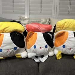 Cat Tamago Tuna Sushi Backpack 21" Super Soft Round 1 Exclusive Local pick up only.