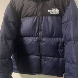The North Face Mens 1996 Retro Nuptse 700 Down Puffer Jacket Medium Navy Blue Brand New 