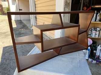 MCM mid century modern style joybird rigo shelf atomic 50s style wood walnut