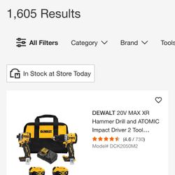Dewalt Impact & Hammer Drill Set.