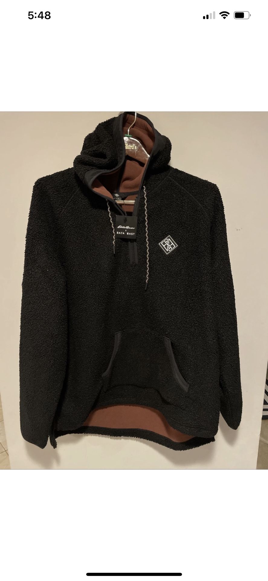 New Rare Baja East and Eddie Bauer Limited-edition 1/4 Zip Polar Jacket Hoodie