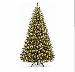 6ft Pre-Lit Christmas Tree, 250 Warm White Lights, 850 Tips