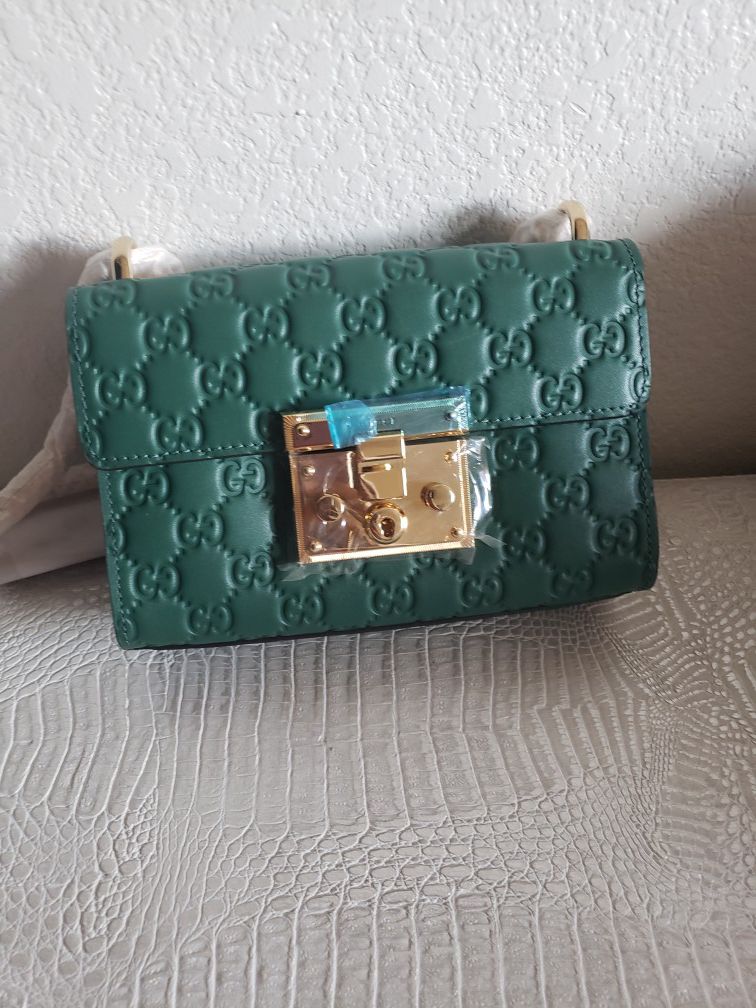 Gucci green leather bag