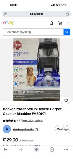 Hoover Deluxe Carpet Cleaner Machine