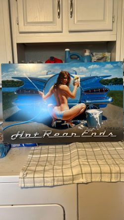 Hot Rear End Metal Sign