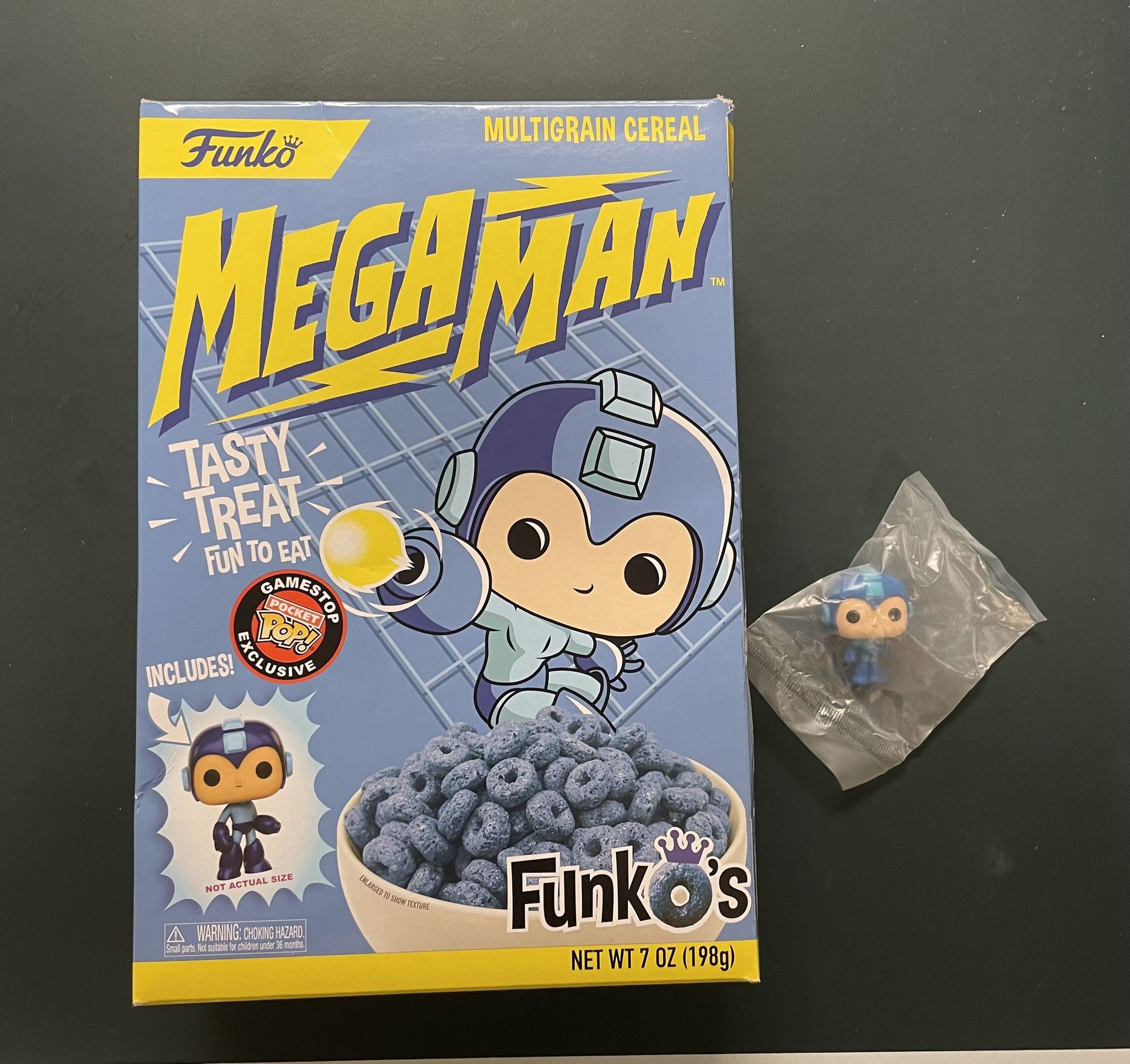 Mega Man Cereal Box With Mini Funko