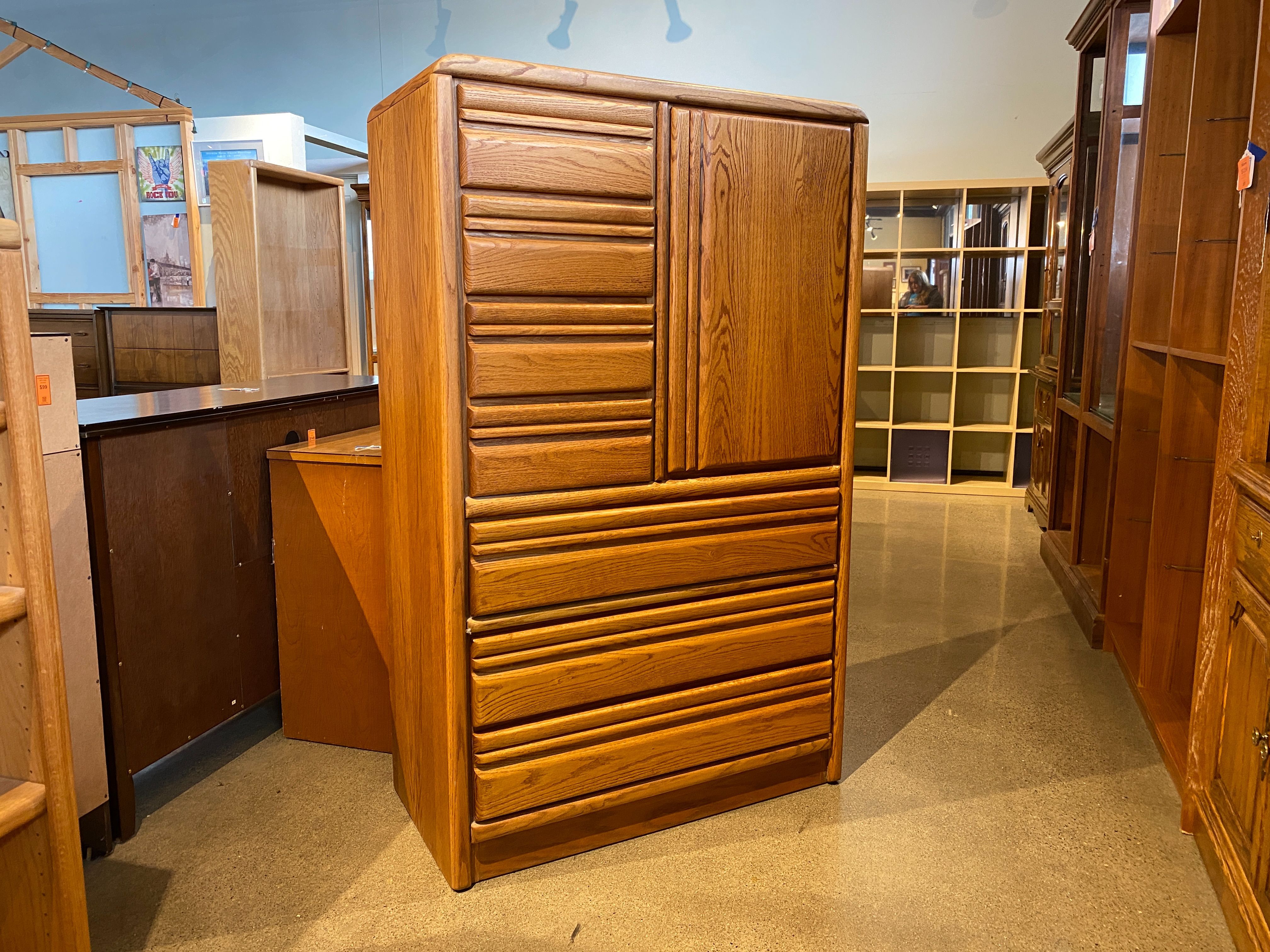 BLACKHAWK Blonde Hard Wood 7-Drawer Armoire