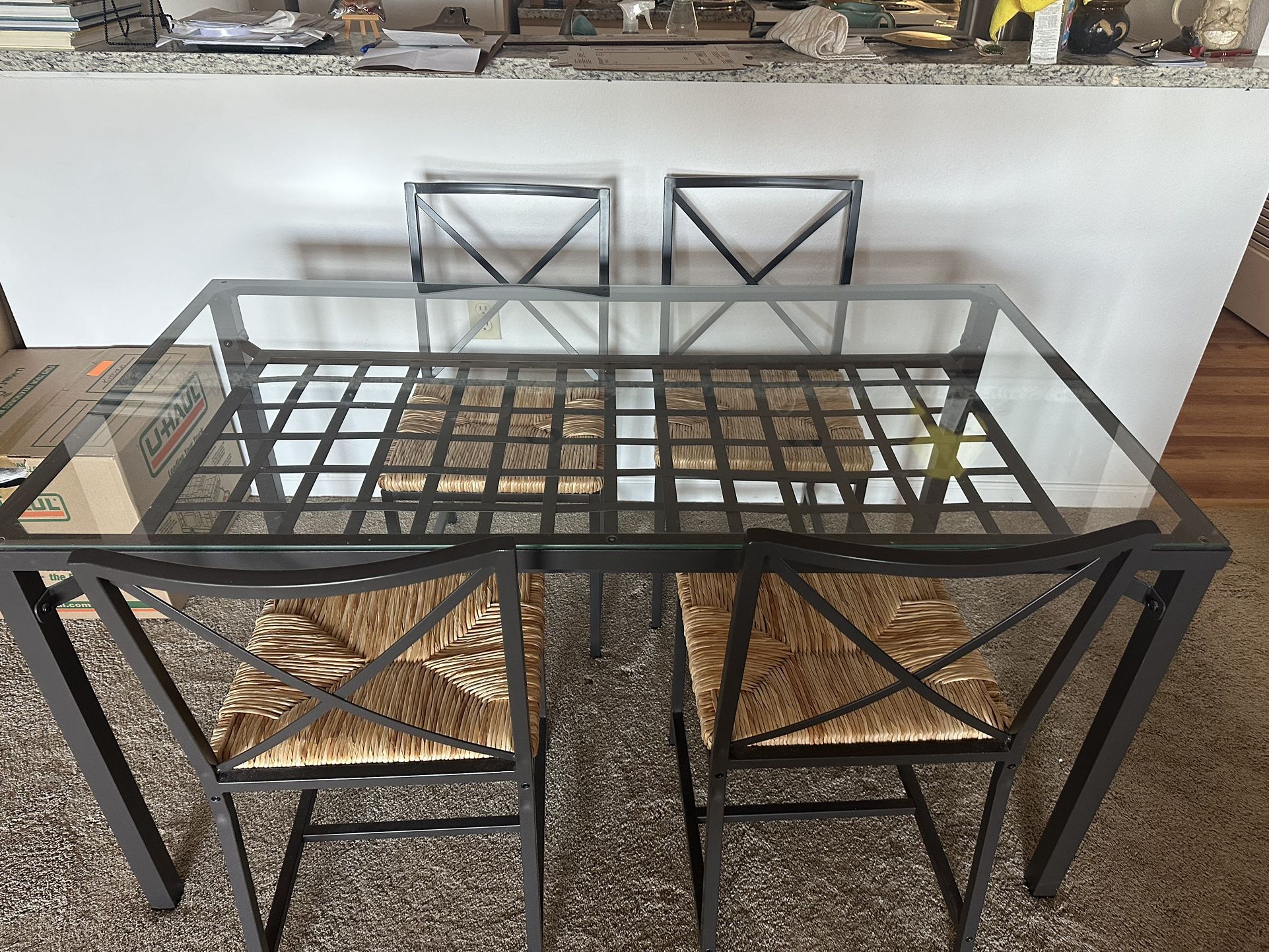 Dining Room Table W/ 4 Chairs & Matching Coffee Table