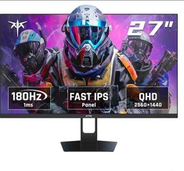 KTC 27 Inch QHD Gaming Monitor, 180Hz 1ms GTG Fast IPS 2K Computer Gamer Monitor, 1440P HDR Frameles