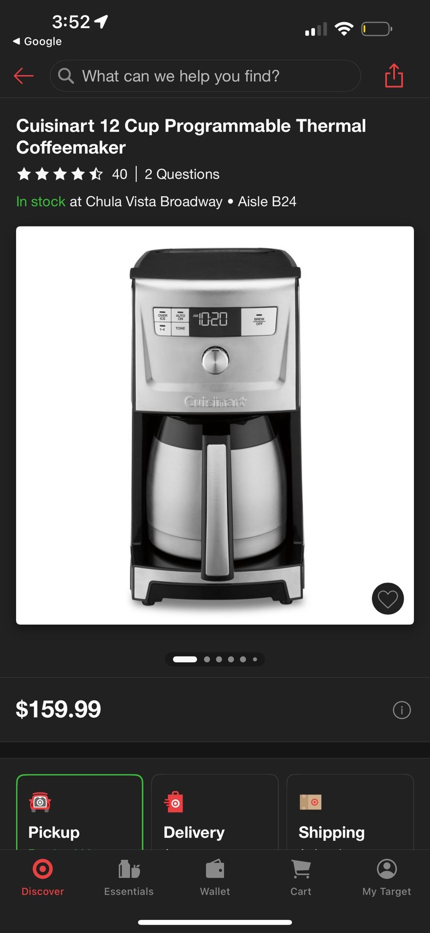 Cuisinart 12 Cup Programmable Thermal Coffeemaker (BRAND