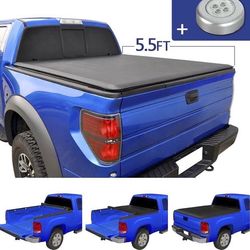 LA Zona Auto Parts 2004 To 2024 Ford F150 5.5Ft Fleetside Bed Tonneau Cover Cubierto Tapa Para Troca Cinco Pies Lona Vynil