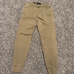 Biege/Tan Hollister Skinny Jogger, Small