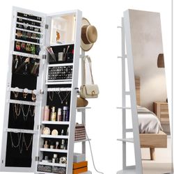 Swivel Lockable Jewelry Armoire 