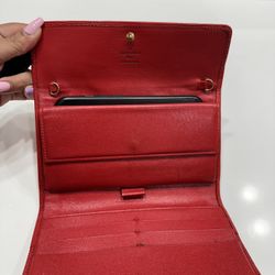 Red Epi Leather Long Wallet