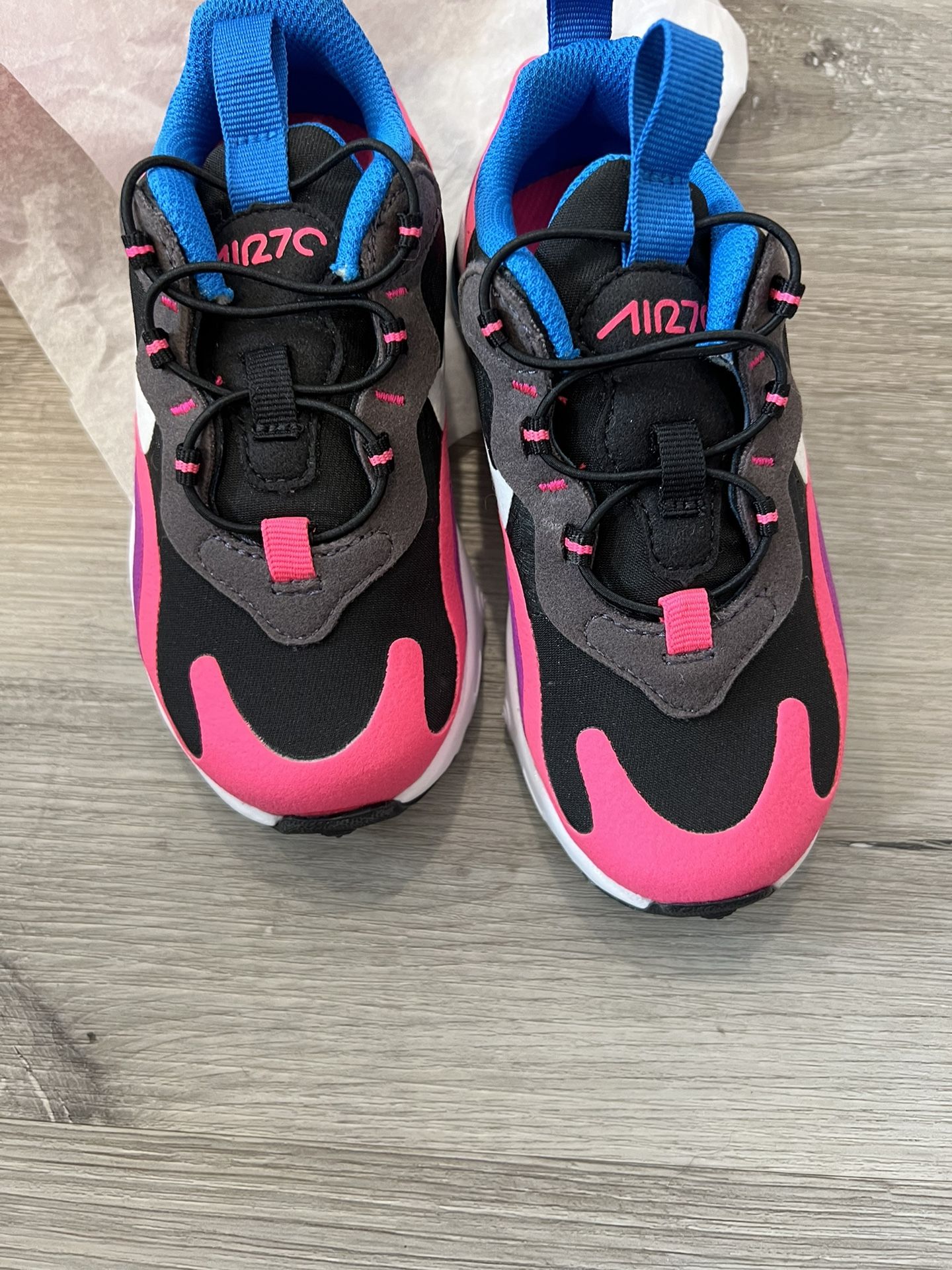 Nike Junior 270 Pink And Black Junior Nike Air Max 270 React Black