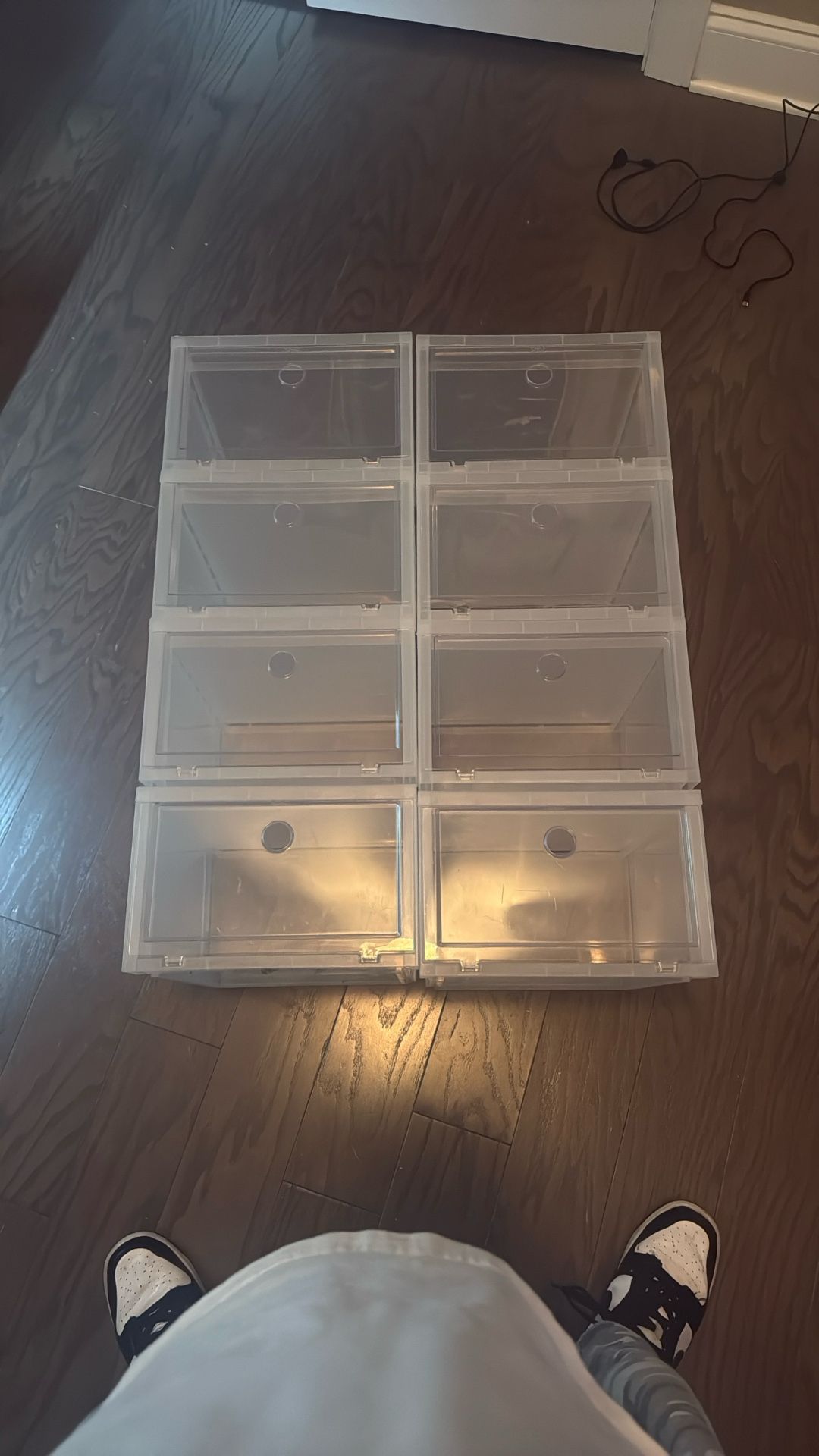 8-Iris Wide Clear Pull-Down Front Access Shoe/Sneaker Storage