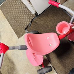 Pink 3-in-1 Tricycle with Handle