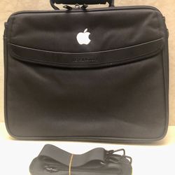 * Vintage Apple Logo Kensington Laptops Retro - MacBook Messenger Crossbody Black Case Bag Adjustable 