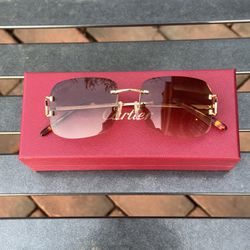 Cartier Aviator Chocolate Brown Sunglasses