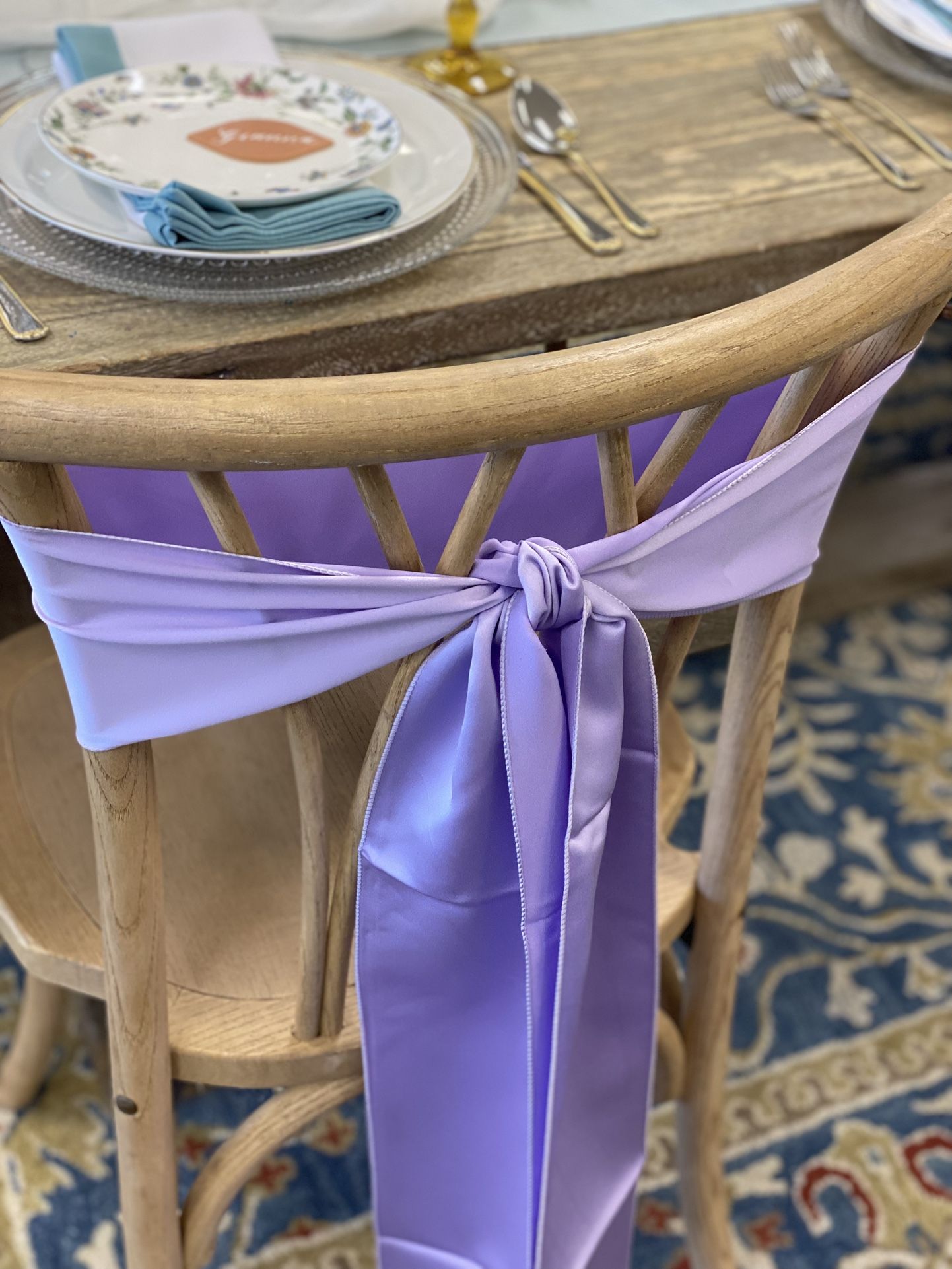 100 Lilac Satin Sashes