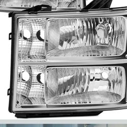 Headlights compatible with GMC Sierra