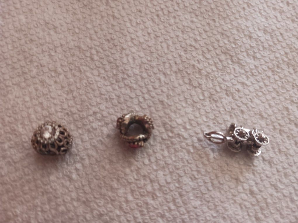 Sterling Silver Charms And Pandora Bracelet