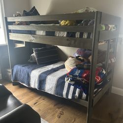 Rustic Farmhouse Bunk Beds and 4-Drawer Chest