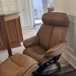 Real leather chair