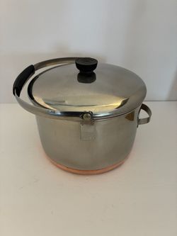 Vintage Revere Ware Copper Bottom Kettle Bail Handle Rare Double Stamp 1939 Era