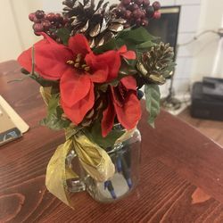 Decorative Christmas Pens in Mason Jar