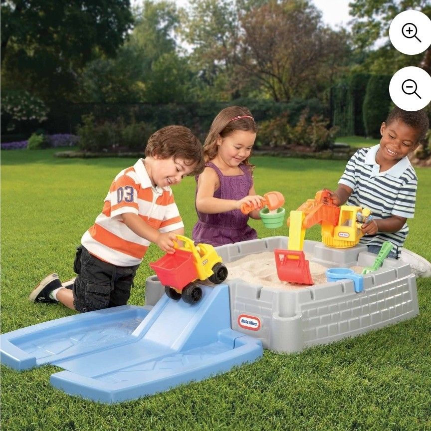 Little Tikes Big Digger Outdoor Construction Sandbox with Crane and Dump Truck
