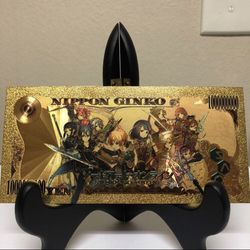 24k Gold Plated Yuuki Asuna (Sword Art Online) Banknote Thumbnail