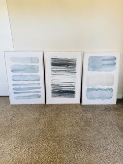 Abstract wall art set of three