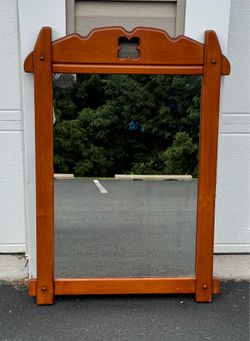 Vintage Mirror With Solid Wood Frame