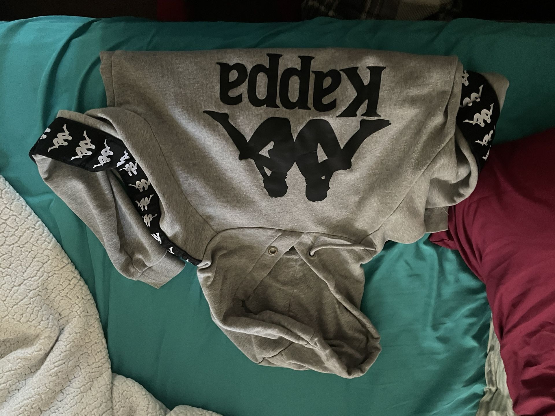Size S Kappa Hoodie Grey black $30