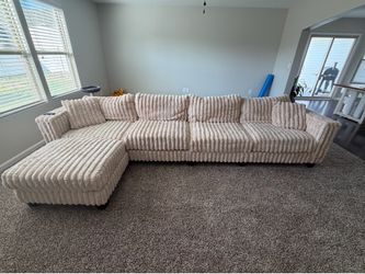 Faux rabbit fur couch