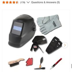 Welding Helmet With Gloves And Accessories 