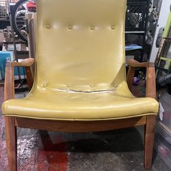 Vintage Pair Of Milo Baughman Scoop High Back Lounge Chairs